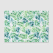 Moderne Waterverf palmbladeren Tissuepapier (Voorkant)