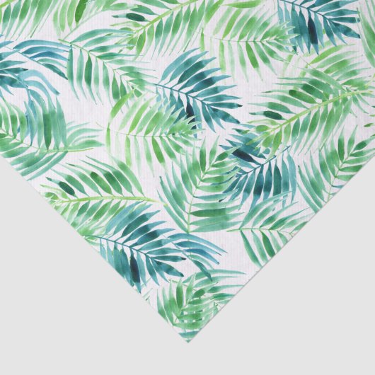 Moderne Waterverf palmbladeren Tissuepapier (Detail)