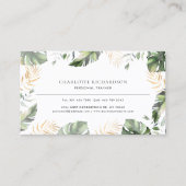 Moderne Waterverf palmbladeren Visitekaartje (Voorkant)