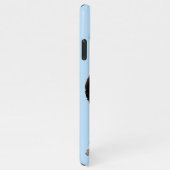 Moderne Waterverf Panda met naam en pastblauw iPhone Hoesje (Rechterkant)