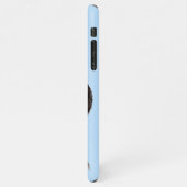 Moderne Waterverf Panda met naam en pastblauw iPhone Hoesje (Linkerkant)