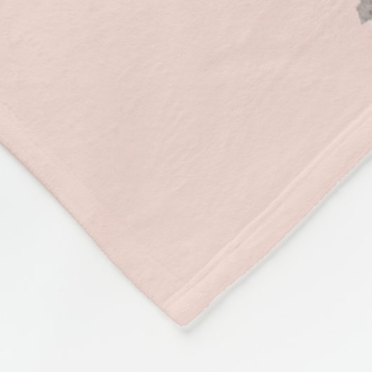 Moderne Waterverf Panda met naam en pastelroze Fleece Deken (Hoek)