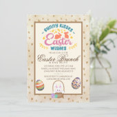 Moderne Waterverf Pasen Brunch Egg Hunt Kaart (Staand voorkant)