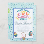 Moderne Waterverf Pasen Brunch Egg Hunt Kaart (Voorkant / Achterkant)