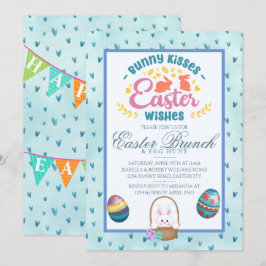 Moderne Waterverf Pasen Brunch Egg Hunt Kaart