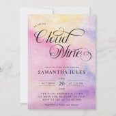 Moderne Waterverf Pastel Cloud Negen Baby shower Kaart (Voorkant)