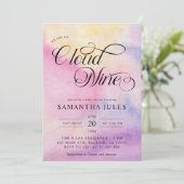 Moderne Waterverf Pastel Cloud Negen Baby shower Kaart (Staand voorkant)