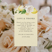 Moderne Waterverf Pastel Gele Lemons & Leaf Cadeaulabel