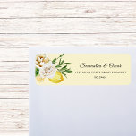 Moderne Waterverf Pastel Gele Lemons & Leaf Etiket<br><div class="desc">Moderne Waterverf Pastel Gele Lemons & Leaf</div>