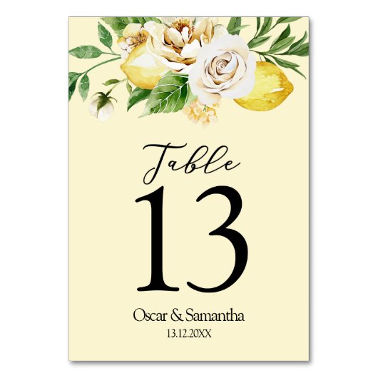 Moderne Waterverf Pastel Gele Lemons & Leaf Kaart (Achterkant)