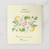 Moderne Waterverf Pastel Gele Lemons & Leaf Plaatskaartje (Buitenkant ongevouwen)