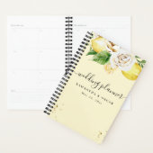 Moderne Waterverf Pastel Gele Lemons & Leaf Planner (Display)