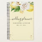 Moderne Waterverf Pastel Gele Lemons & Leaf Planner (Voorkant)