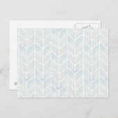 Moderne waterverf pastel mint chevron patroon briefkaart (Voorkant / Achterkant)
