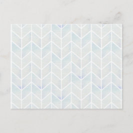 Moderne waterverf pastel mint chevron patroon briefkaart