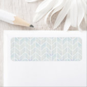 Moderne waterverf pastel mint chevron patroon etiket (Insitu)