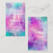 Moderne waterverf pastel nebula Makeup kunstenaar Visitekaartje (Voorkant / Achterkant)