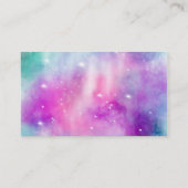 Moderne waterverf pastel nebula Makeup kunstenaar Visitekaartje (Achterkant)