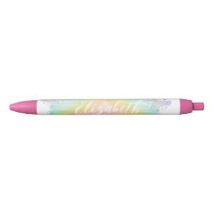 Moderne Waterverf Pastel Rainbow Name Pen