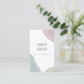 Moderne waterverf pastel Visitekaartje (Staand voorkant)