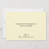 Moderne Waterverf pastelgele citroenen & bladtha Bedankkaart (Achterkant)