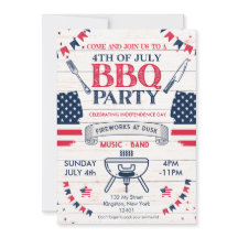 Moderne Waterverf Patriottische 4 juli BBQ
