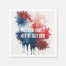 Moderne Waterverf Patriottische 4 juli BBQ Party