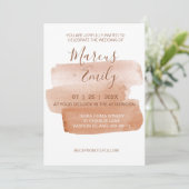 Moderne Waterverf penseelminiatuur huwelijk Kaart (Staand voorkant)