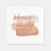 Moderne Waterverf penseelminiatuur papier Servet (Voorkant)