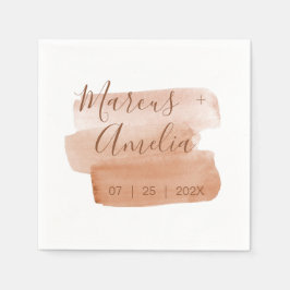 Moderne Waterverf penseelminiatuur papier Servet