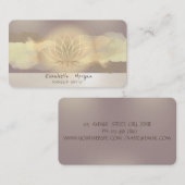 Moderne Waterverf penseelstreek Lotus Flower Visitekaartje (Voorkant / Achterkant)