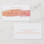 Moderne Waterverf penseelstreek, Makeup artiest Visitekaartje (Voorkant / Achterkant)