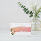 Moderne Waterverf penseelstreek, Roos Visitekaartje (Staand voorkant)