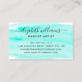 Moderne Waterverf penseelstreek voor script | Turq Visitekaartje (Achterkant)