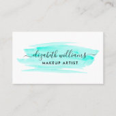 Moderne Waterverf penseelstreek voor script | Turq Visitekaartje (Voorkant)