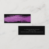 Moderne Waterverf penseelstreek, zwart Mini Visitekaartje (Voorkant / Achterkant)