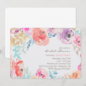 Moderne Waterverf Peonies Bridal Shower Kaart (Voorkant / Achterkant)