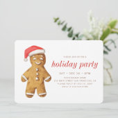 Moderne Waterverf peperkoek man vakantie feest Kaart (Staand voorkant)