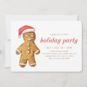 Moderne Waterverf peperkoek man vakantie feest Kaart (Voorkant)