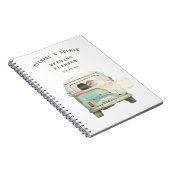 Moderne Waterverf persoonlijke bruiloft Notitieboek (Rechterzijde)