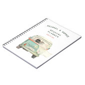 Moderne Waterverf persoonlijke bruiloft Notitieboek (Linkerzijde)