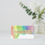 Moderne Waterverf plash, gouden penseelstreek Visitekaartje (Staand voorkant)