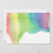 Moderne Waterverf plashventilator bespaart datum Save The Date (Achterkant)