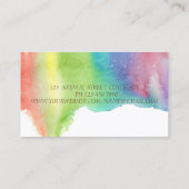 Moderne Waterverf plastic, Glitter Headphone DJ Visitekaartje (Achterkant)