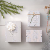 Moderne Waterverf Polar Beer kersttypografie Inpakpapier Vel