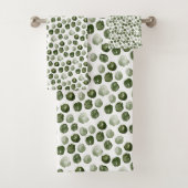 Moderne Waterverf Polka Dots Bad Handdoek (Insitu)