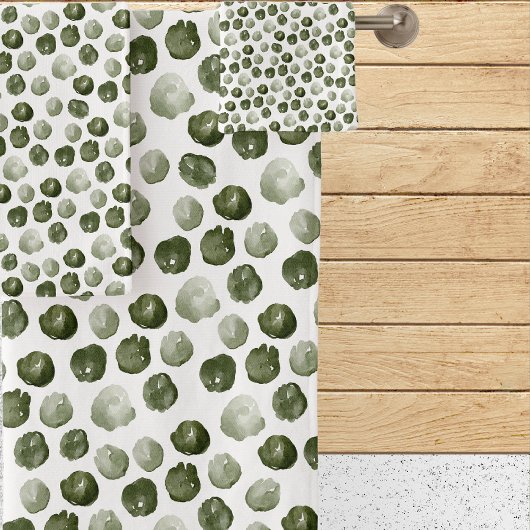 Moderne Waterverf Polka Dots Bad Handdoek