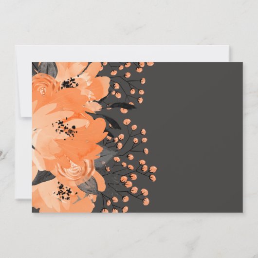 Moderne Waterverf pompoen Herfst 1e verjaardag Kaart (Achterkant)