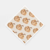 Moderne Waterverf pompoen herfstpapier servet (Hoek)