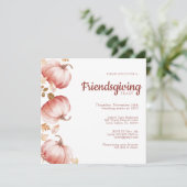 Moderne Waterverf pompoen Vriendschappen Uitnodige Save The Date (Staand voorkant)